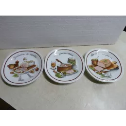 6 ASSIETTES A CHARCUTERIE  DIAMETRE 18.50CM