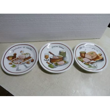 6 ASSIETTES A CHARCUTERIE  DIAMETRE 18.50CM
