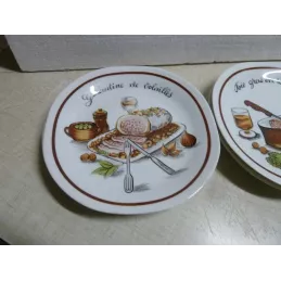 6 ASSIETTES A CHARCUTERIE  DIAMETRE 18.50CM