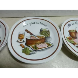 6 ASSIETTES A CHARCUTERIE  DIAMETRE 18.50CM