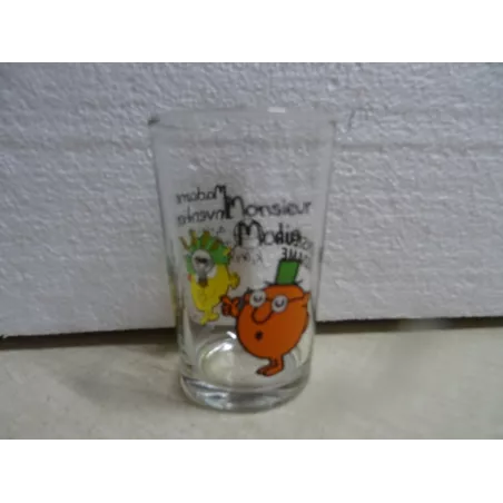 1 VERRE MONSIEUR MALIN MADAME INVENTION HT 10CM