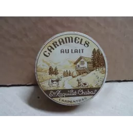 BOITE CARAMELS AU LAIT CARPENTRAS DIAMETRE 8.80CM HT 3.70CM