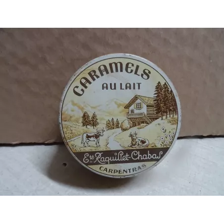 BOITE CARAMELS AU LAIT CARPENTRAS DIAMETRE 8.80CM HT 3.70CM