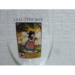 1 VERRE LA  LUTTER 'BIER 25CL HT 18.20CM