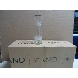 12 VERRES  BRASSERIE DU MONT BLANC 25CL HT 19CM