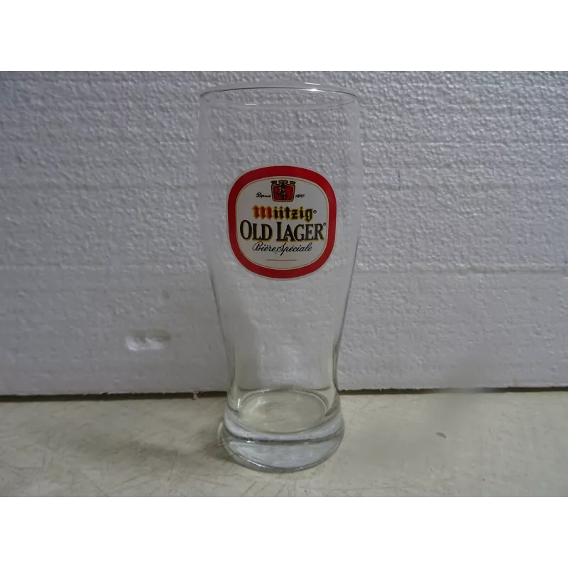 1 VERRE MUTZIG OLD LAGER 25CL HT 14.50CM 1 VERRE MUTZIG OLD LAGER 25CL HT 14.50CM