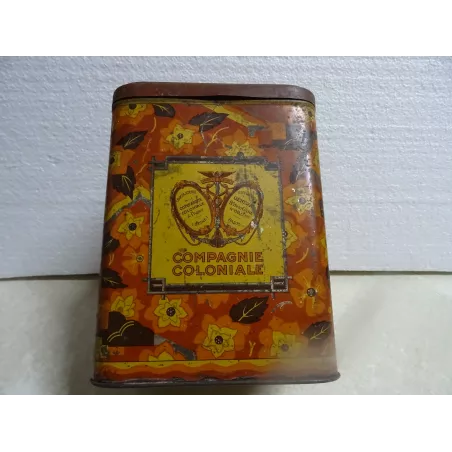 BOITE  COMPAGNIE COLONIALE  THES 14.50CM X14.50CM X19CM