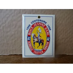 PLAQUE EMAILLEE   BOCK JEANNE D'ARC CENTENAIRE 1898/1998