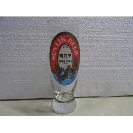 1 VERRE  SUN LIK BEER 25CL HT 17CM  HONG KONG