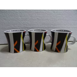 3 MUGS CHOKY  COLLECTOR  OCCASION  HT 8.70CM