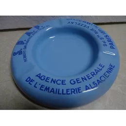 CENDRIER AGENCE GENERALE DE L'EMAILLERIE ALSACIENNE DIAMETRE 19CM