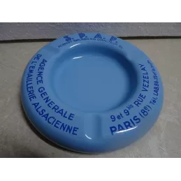 CENDRIER AGENCE GENERALE DE L'EMAILLERIE ALSACIENNE DIAMETRE 19CM