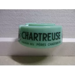 CENDRIER CHARTREUSE EN OPALINE DIAMETRE 14CM