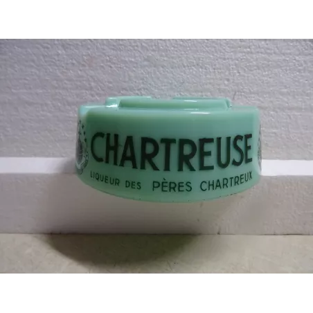 CENDRIER CHARTREUSE EN OPALINE DIAMETRE 14CM