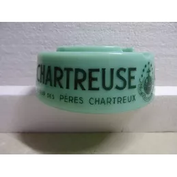 CENDRIER CHARTREUSE EN OPALINE DIAMETRE 14CM