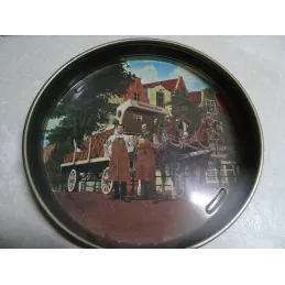 PLATEAU  HEINEKEN EN TOLE  DIAMETRE 32CM REBORD 4CM