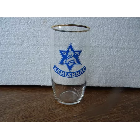 1 VERRE KARLSBERG 25CL BARIL  HT 12CM