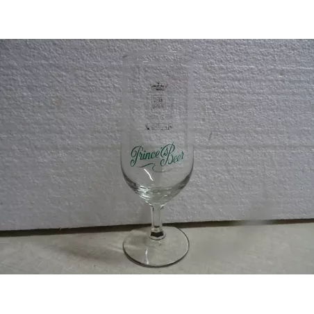 1 VERRE SEDAN  PRINCE'S BEER 25CL  ECRITURE VERTE  HT 17.40CM