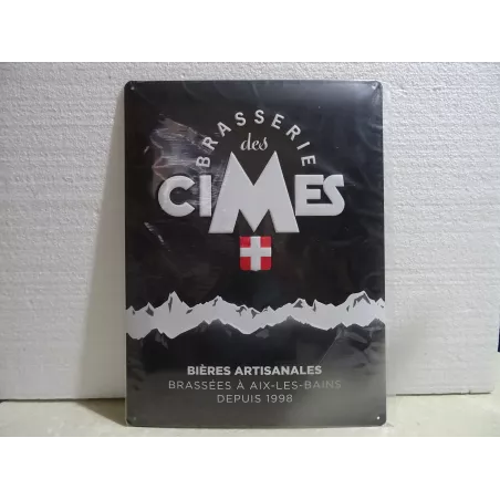TOLE BOMBEE BRASSERIE DES CIMES  40CM X30CM