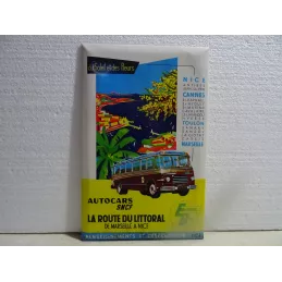 GLASSOID  AUTOCARS SNCF LA ROUTE DU LITTORAL 37CM X23.70CM