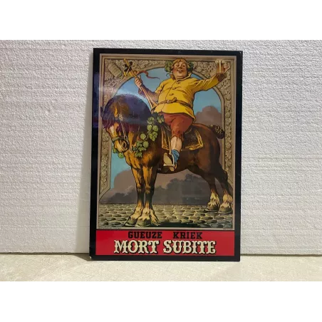TOLE GLACEE MORT SUBITE  34.50CM X24.50CM