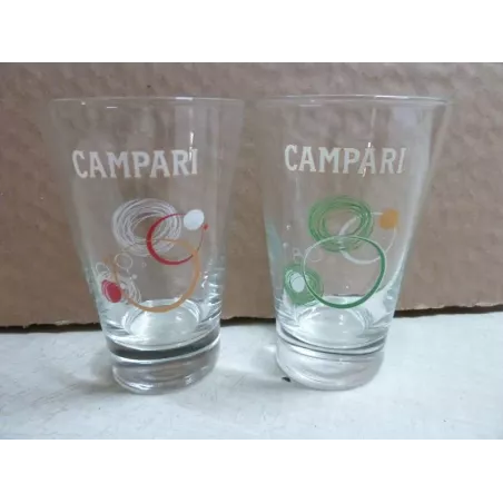 2 VERRES CAMPARI  25CL HT 12.10CM