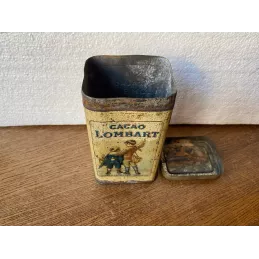 BOITE CACAO LOMBART   8cm x 6.20cm x 13.80cm
