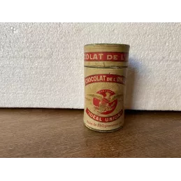 BOITE CHOCOLAT DE L'UNION  EN CARTON  DIAMETRE 5.80CM  HT 11CM