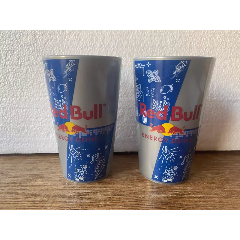 2 GOBELETS RED BULL 25CL HT 11.80CM 2 GOBELETS RED BULL 25CL HT 11.80CM