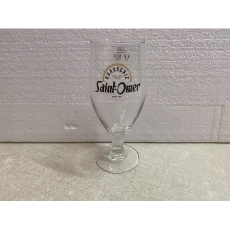 6 VERRES BRASSERIE SAINT -OMER  25CL HT.16.80CM