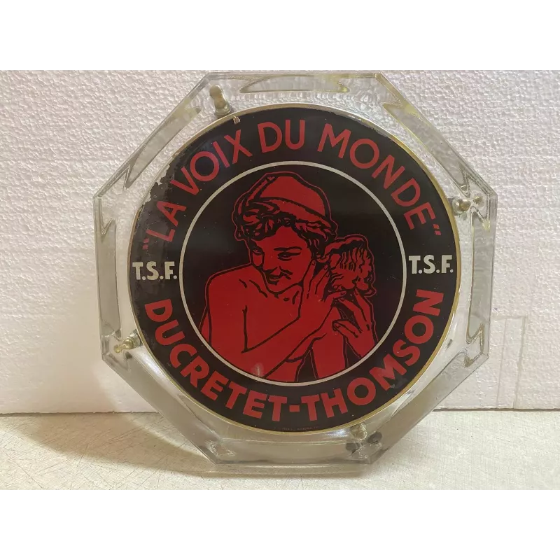 RAMASSE-MONNAIE T S F LA VOIX DU MONDE DUCRETET-THOMSON 20.50CM X20.50CM RAMASSE-MONNAIE T S F LA VOIX DU MONDE DUCRETET-THOMSON 20.50CM X20.50CM