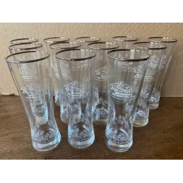 12 VERRES BRASSERIE DU MONT BLANC  25CL HT 19CM