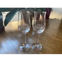 2 VERRES PLANTATION  RHUM 8CL HT 17CM