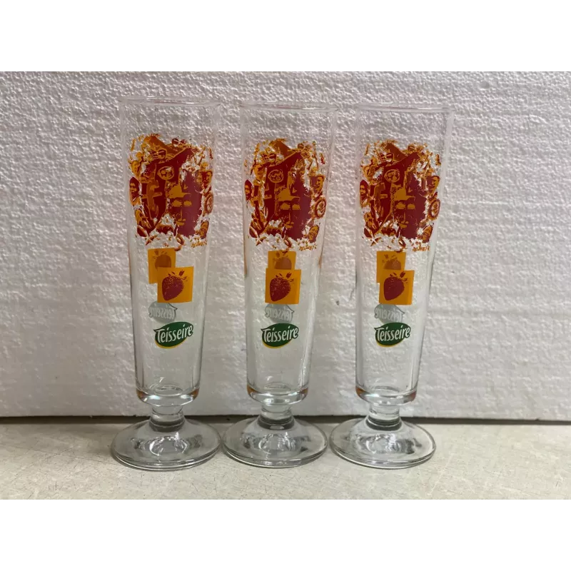 3 VERRES TEISSEIRE COLLECTOR 25/30CL HT 24.80CM 3 VERRES TEISSEIRE COLLECTOR 25/30CL HT 24.80CM