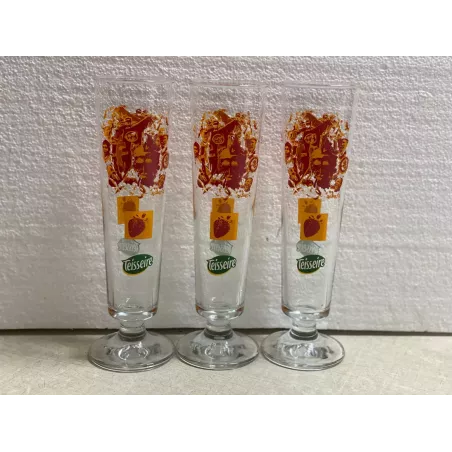 3 VERRES TEISSEIRE  COLLECTOR 25/30CL HT 24.80CM