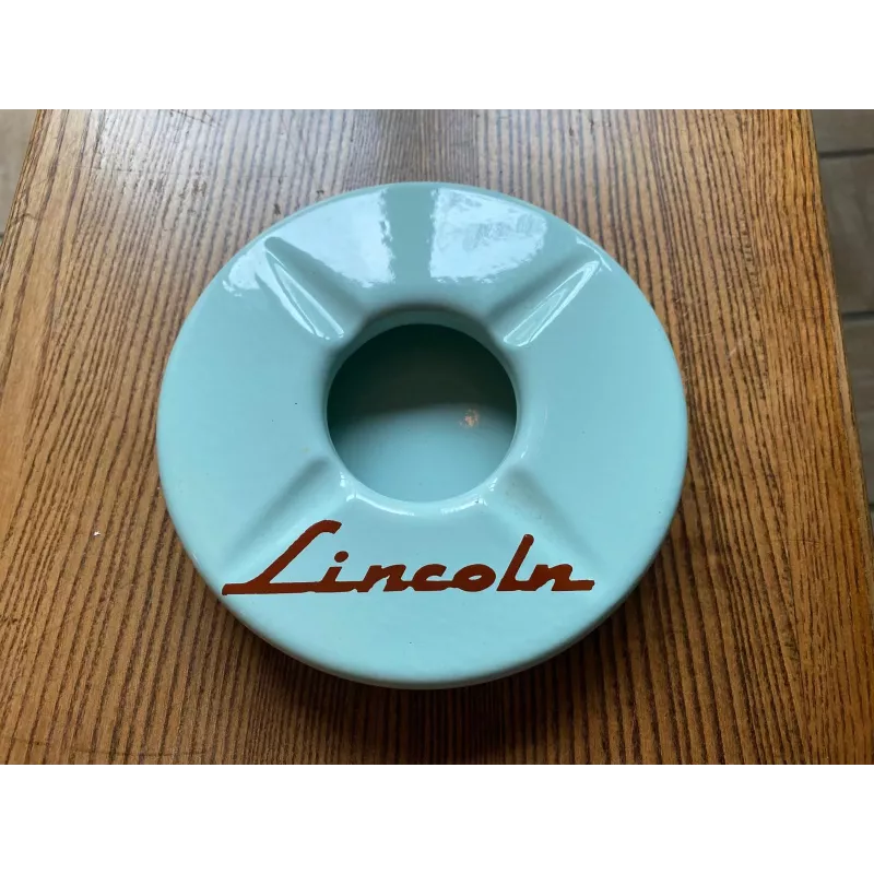 CENDRIER EMAILLE LINCOLN DIAMETRE 15.20CM