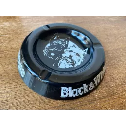 CENDRIER  BLACK&WHITE  EN TOLE  DIAMETRE 15CM