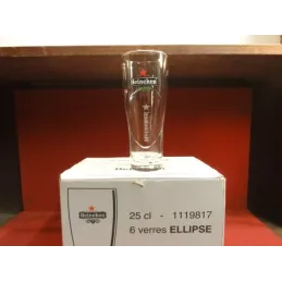 6 VERRES HEINEKEN ELLIPSE 25CL