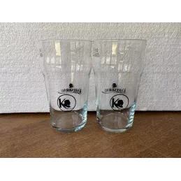 2 VERRES KARLSBRAU  PINT 50CL HT  15.20CM