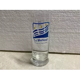 1 VERRE  TRI  MARTOLOD BRASSERIE COOPERATIVE 25CL HT 15.80CM