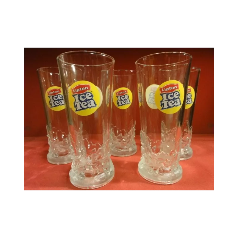 5 VERRES LIPTON ICE TEA 