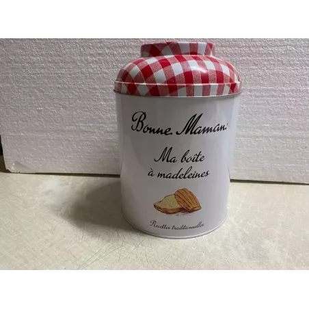 BOITE  BONNE MAMAN  BOITE A MADELEINES  DIAMETRE 16.80CM HT 24CM