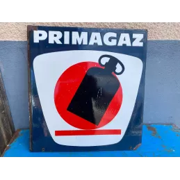 PLAQUE EMAILLEE  PRIMAGAZ DOUBLE FACE  55CM X51CM