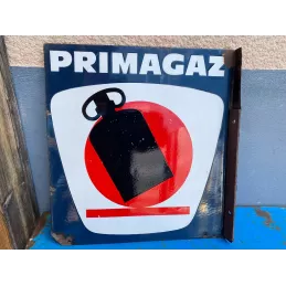 PLAQUE EMAILLEE  PRIMAGAZ DOUBLE FACE  55CM X51CM