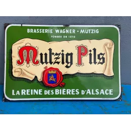 PLAQUE EMAILLEE  MUTZIG  58CM X38CM