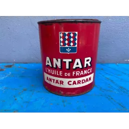 BOITE ANTAR  HUILE DE FRANCE  DIAMETRE 14CM HT 15CM