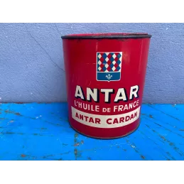 BOITE ANTAR HUILE DE FRANCE  DIAMETRE 14CM HT 15CM