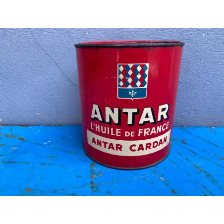 BOITE ANTAR HUILE DE FRANCE  DIAMETRE 14CM HT 15CM