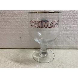 1 VERRE CHIMAY  33CL  COLLECTOR  BLEU HT 15CM