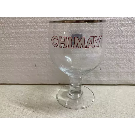 1 VERRE CHIMAY  33CL  COLLECTOR  BLEU HT 15CM